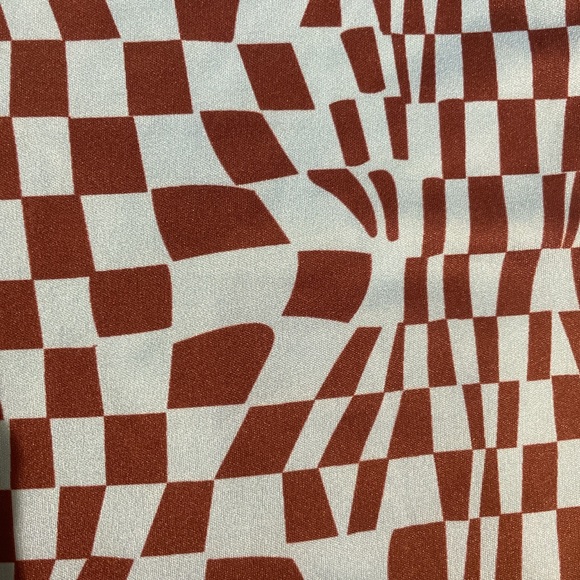 Blue and brown stretchy flare pants! - Picture 2 of 2